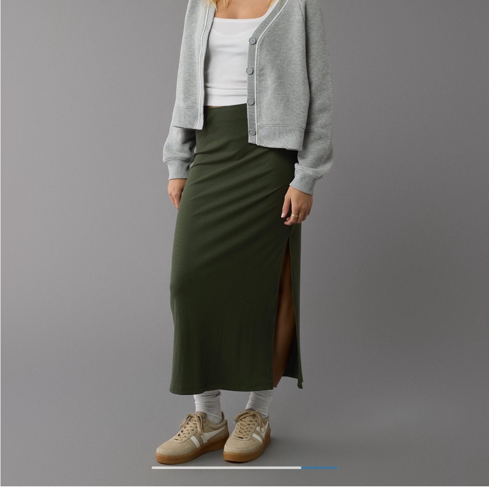 American Eagle high waisted column maxi skirt